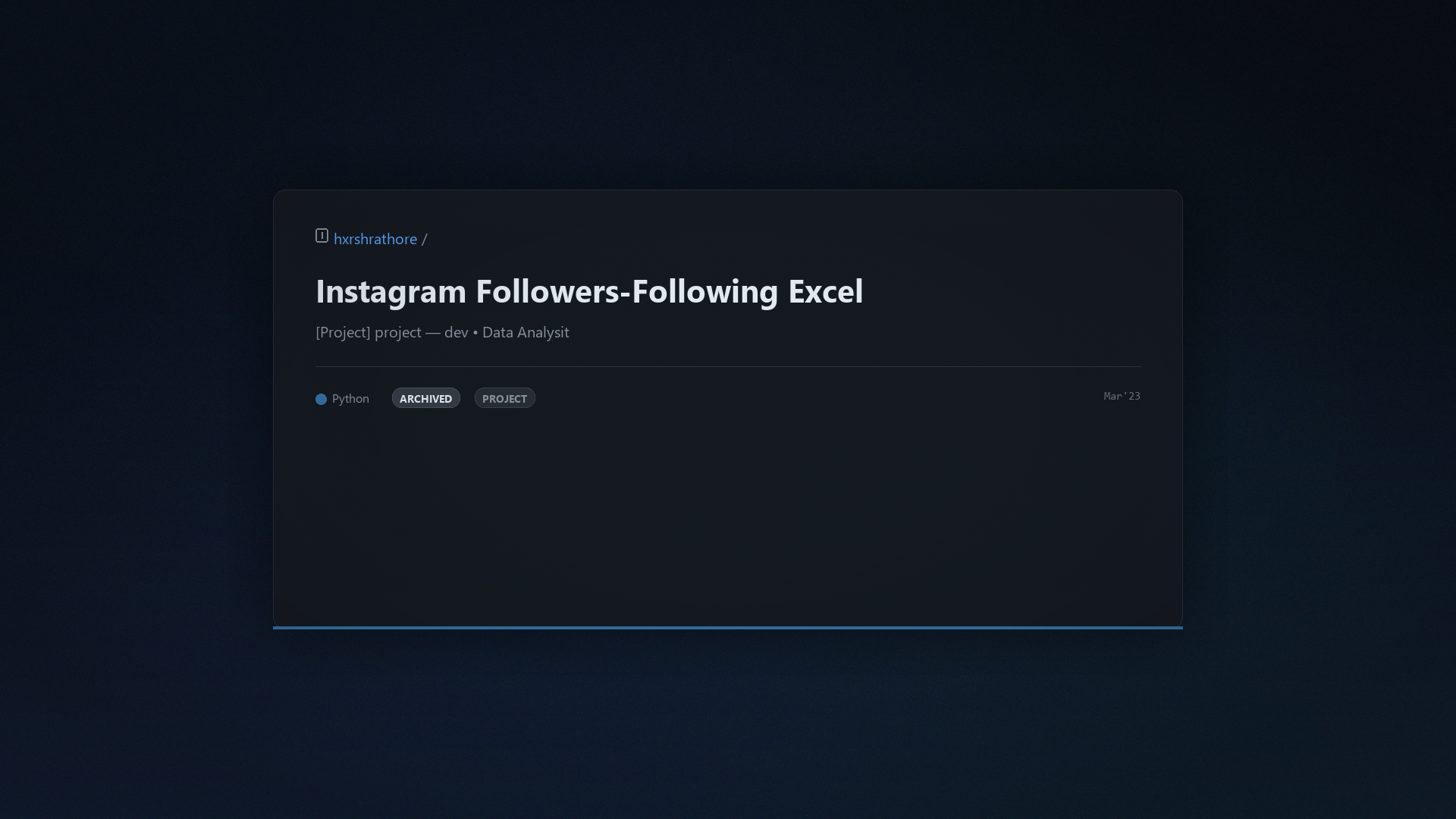 Instagram Followers-Following Excel